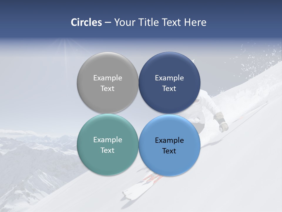 Skiing Schweiz Helmet PowerPoint Template