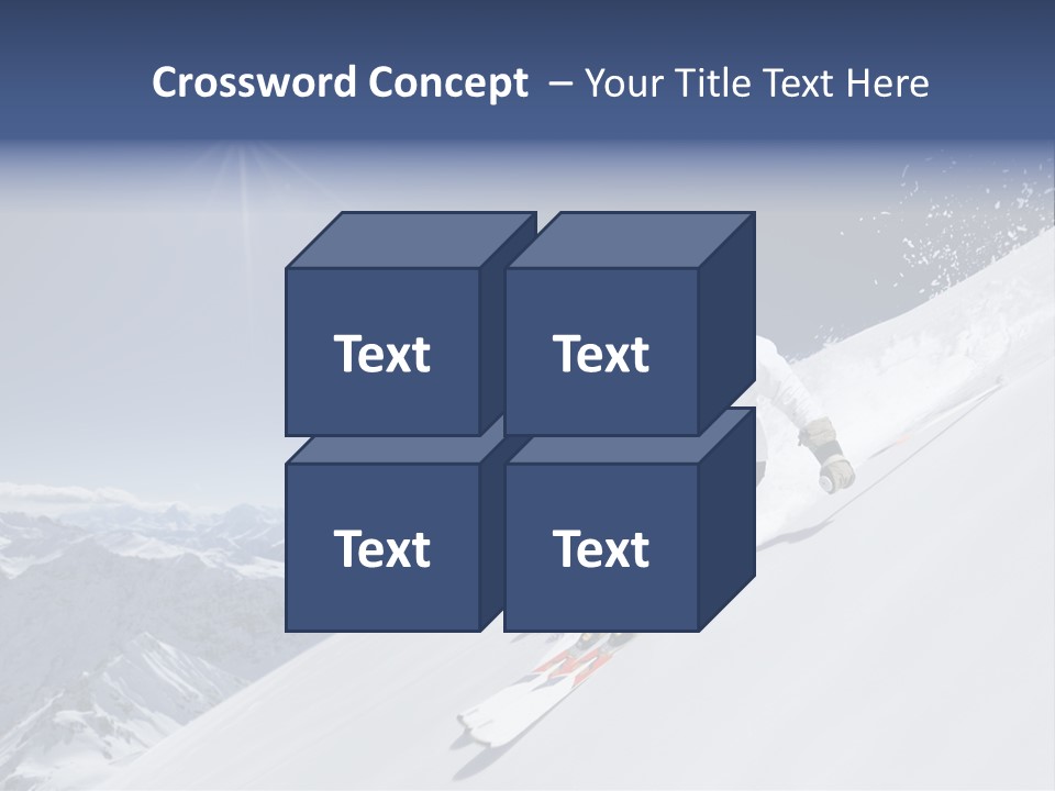 Skiing Schweiz Helmet PowerPoint Template