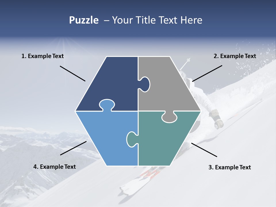 Skiing Schweiz Helmet PowerPoint Template