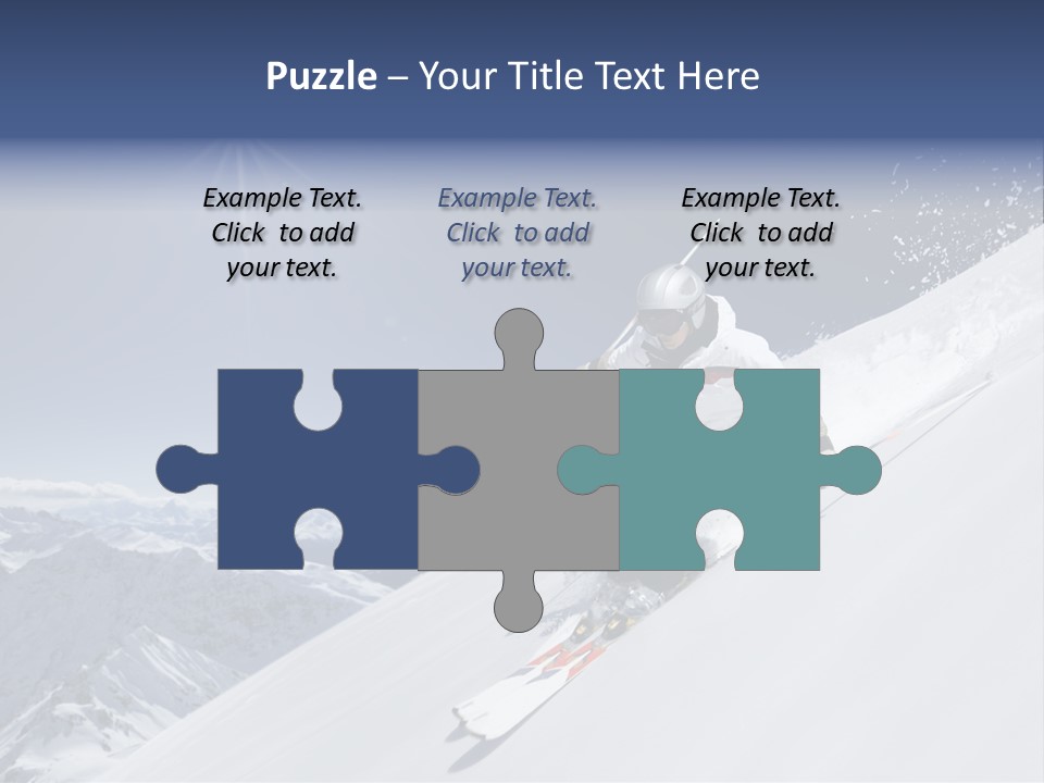 Skiing Schweiz Helmet PowerPoint Template