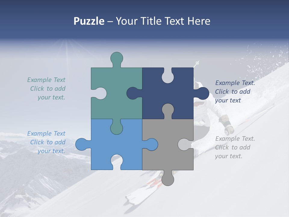 Skiing Schweiz Helmet PowerPoint Template