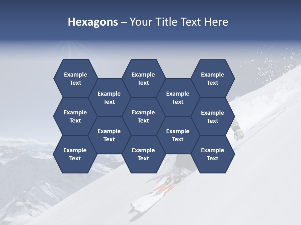 Skiing Schweiz Helmet PowerPoint Template