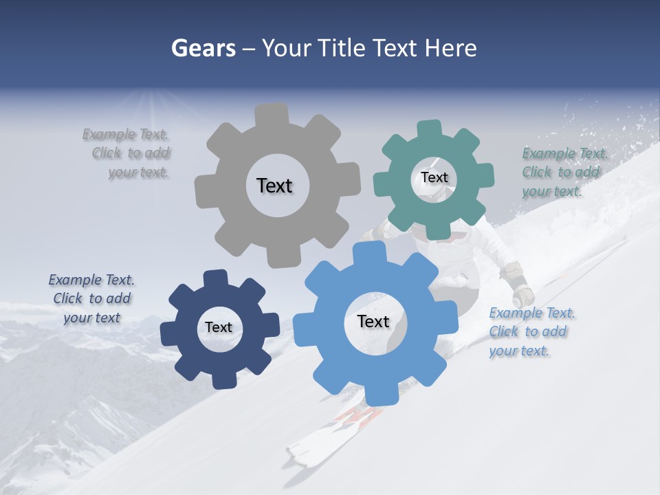 Skiing Schweiz Helmet PowerPoint Template