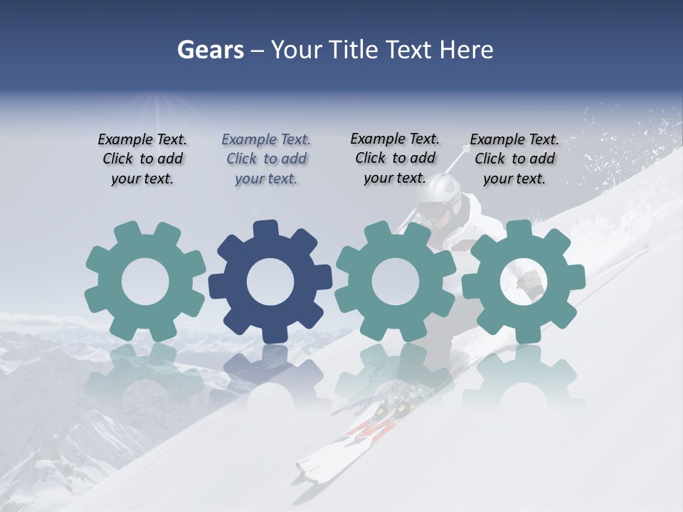 Skiing Schweiz Helmet PowerPoint Template