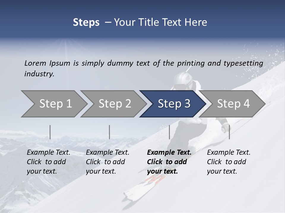 Skiing Schweiz Helmet PowerPoint Template