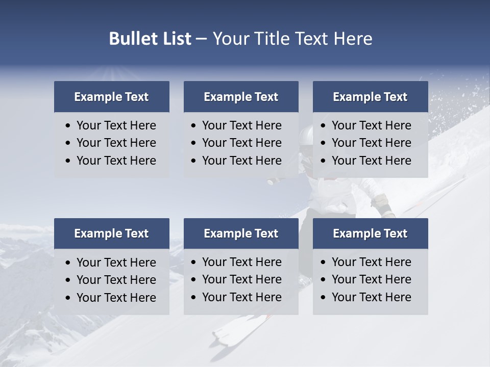 Skiing Schweiz Helmet PowerPoint Template