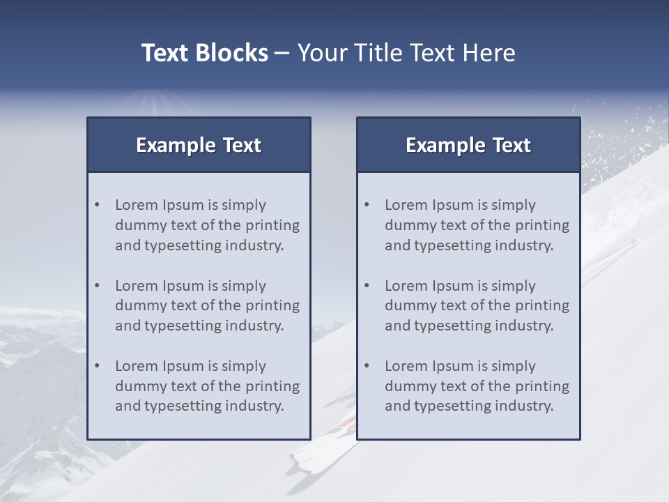 Skiing Schweiz Helmet PowerPoint Template