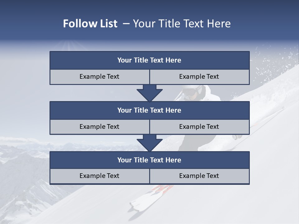 Skiing Schweiz Helmet PowerPoint Template