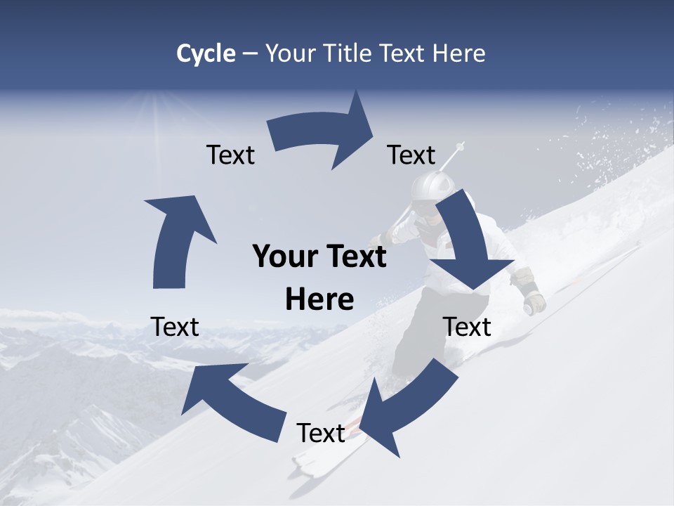 Skiing Schweiz Helmet PowerPoint Template