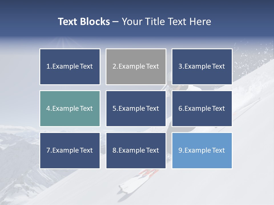 Skiing Schweiz Helmet PowerPoint Template