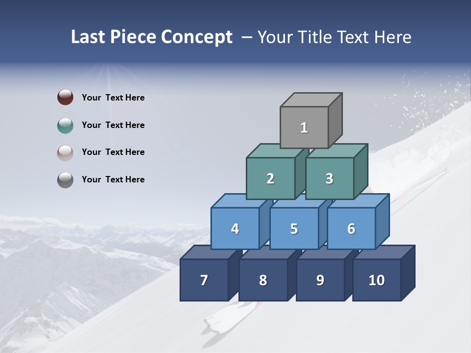 Skiing Schweiz Helmet PowerPoint Template