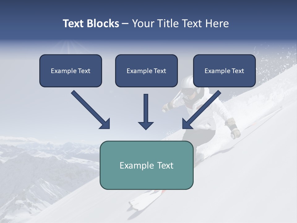 Skiing Schweiz Helmet PowerPoint Template
