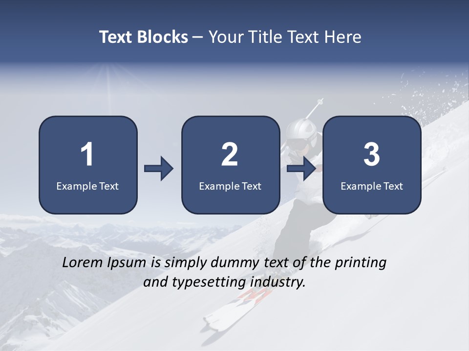 Skiing Schweiz Helmet PowerPoint Template