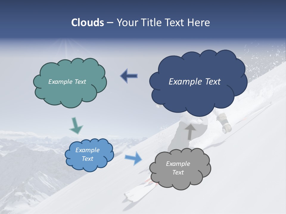 Skiing Schweiz Helmet PowerPoint Template