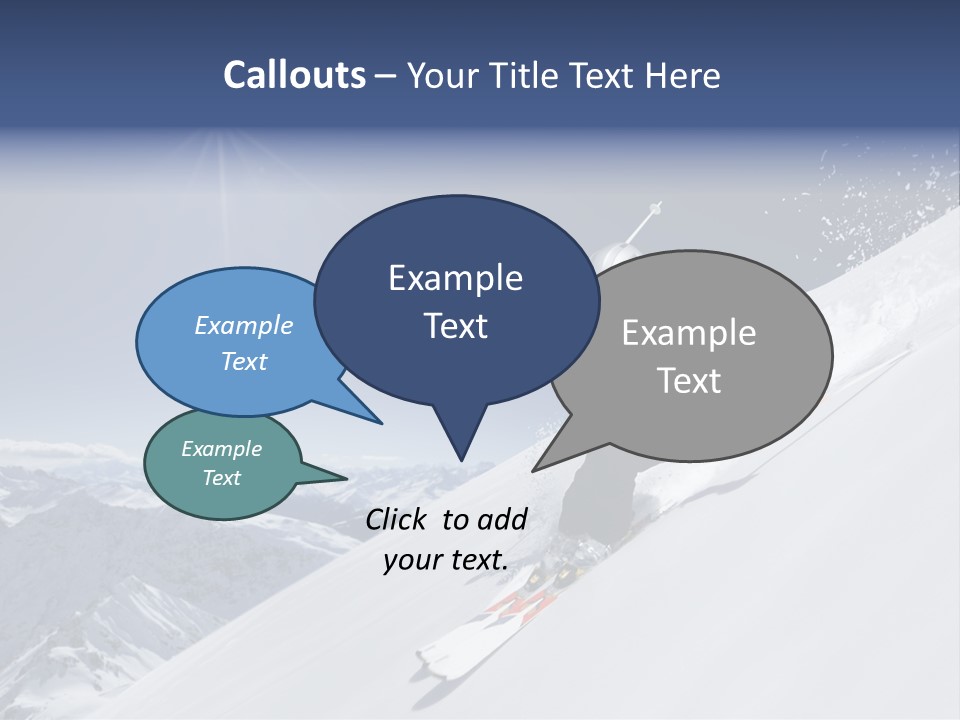 Skiing Schweiz Helmet PowerPoint Template