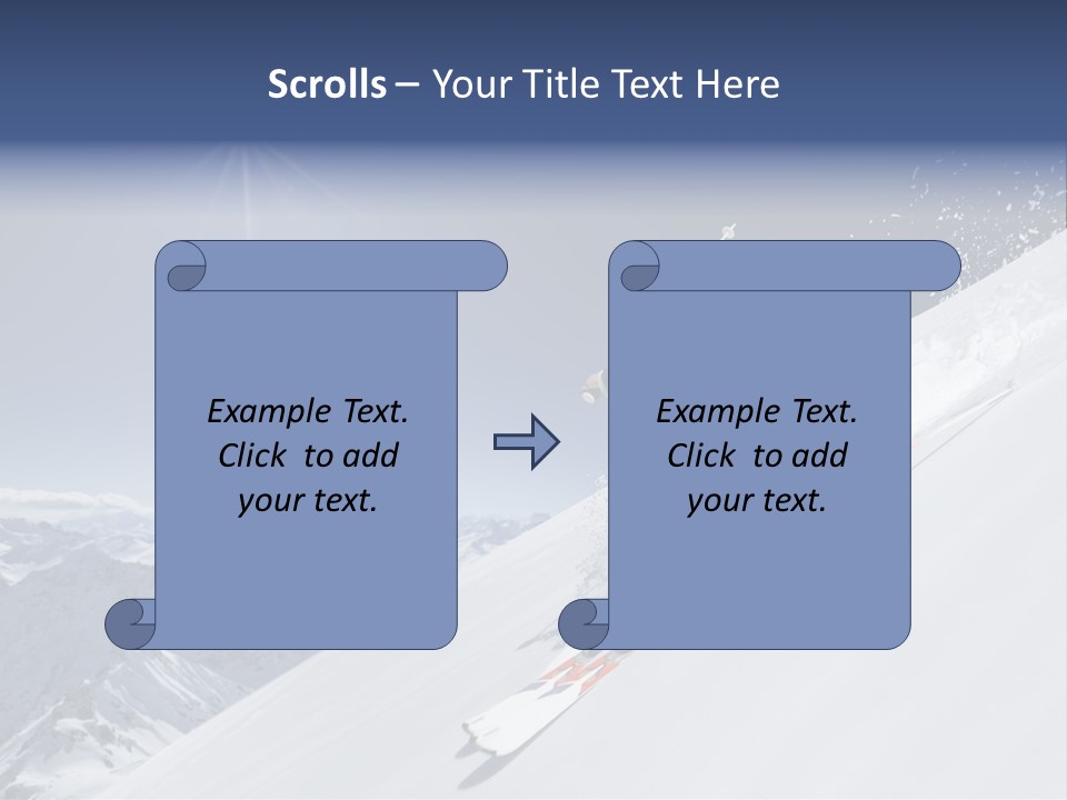 Skiing Schweiz Helmet PowerPoint Template