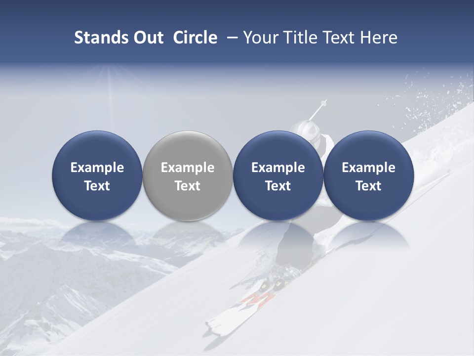 Skiing Schweiz Helmet PowerPoint Template