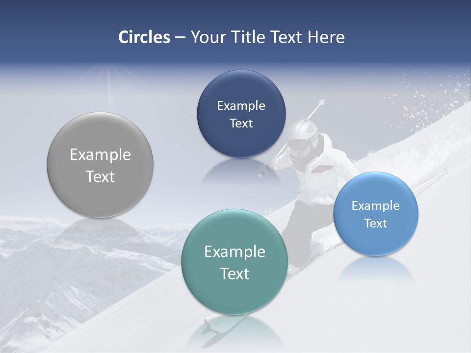 Skiing Schweiz Helmet PowerPoint Template