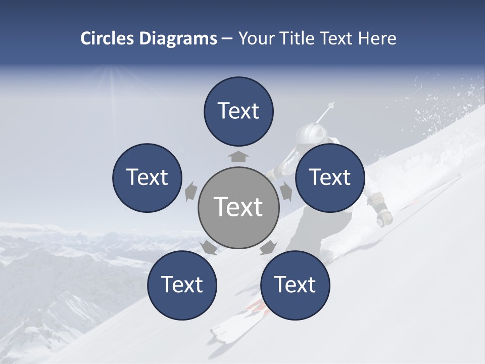 Skiing Schweiz Helmet PowerPoint Template