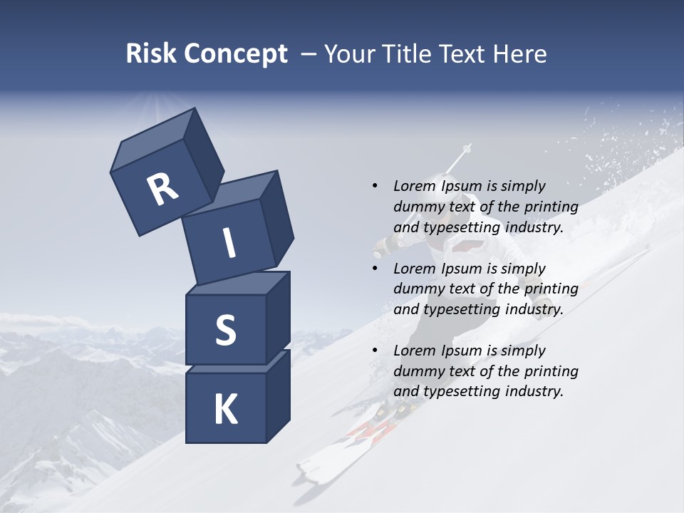 Skiing Schweiz Helmet PowerPoint Template