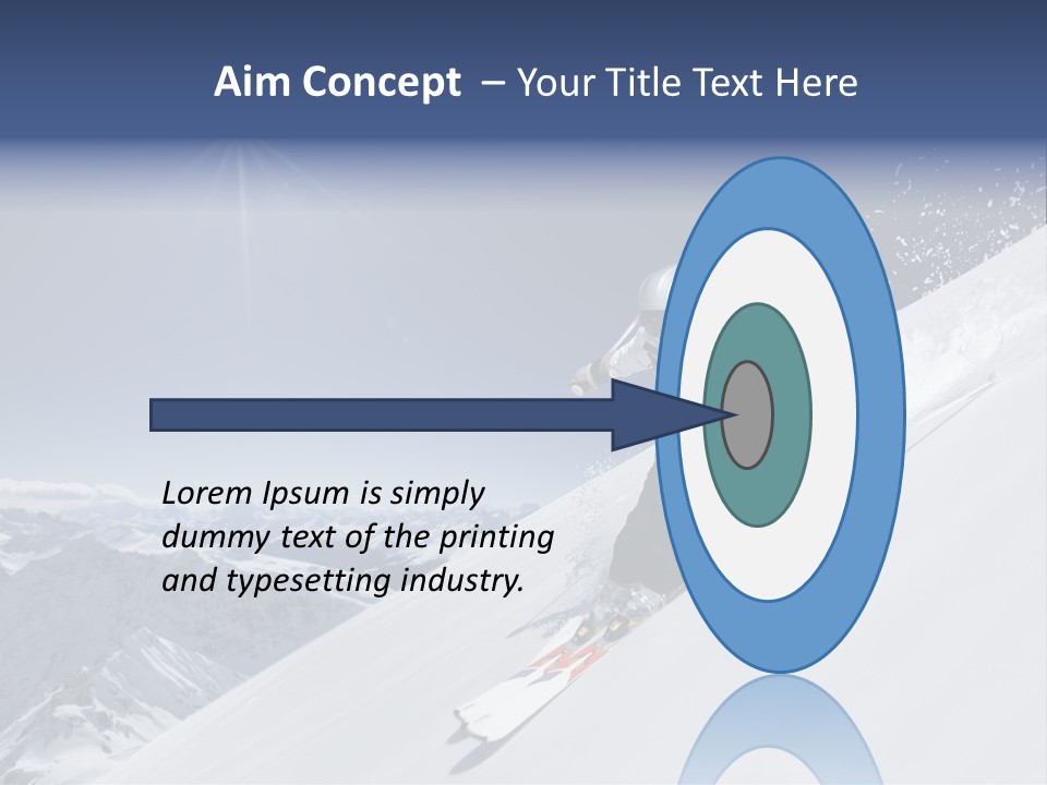 Skiing Schweiz Helmet PowerPoint Template