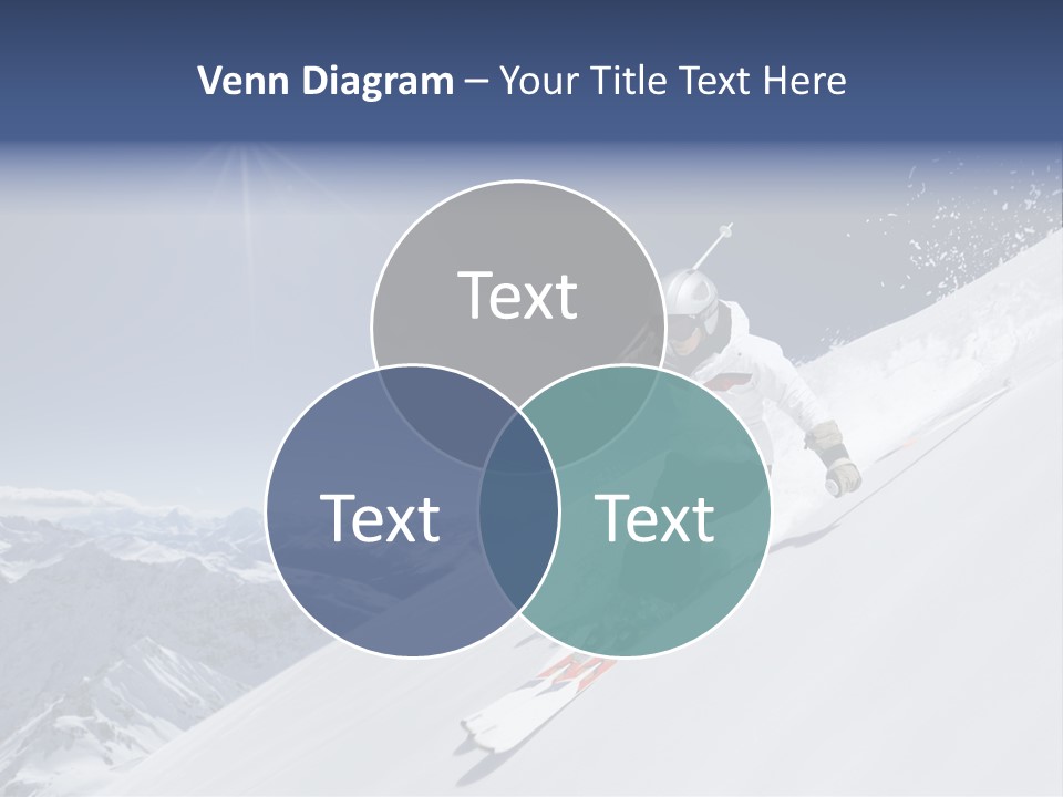 Skiing Schweiz Helmet PowerPoint Template