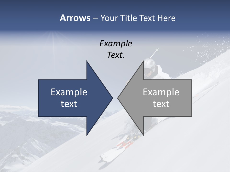 Skiing Schweiz Helmet PowerPoint Template