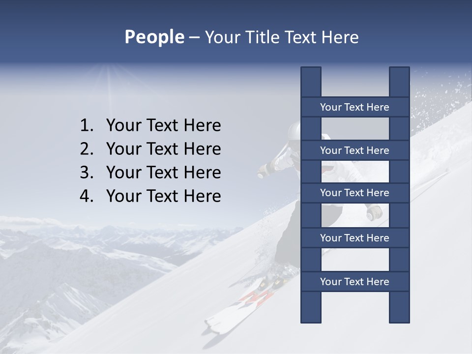 Skiing Schweiz Helmet PowerPoint Template