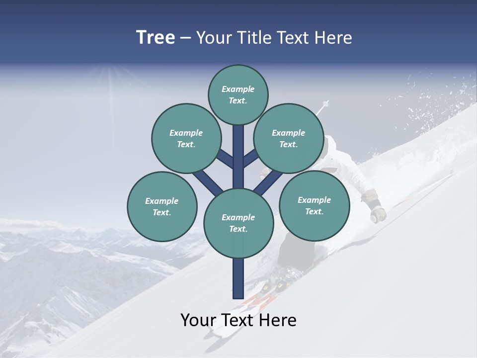 Skiing Schweiz Helmet PowerPoint Template