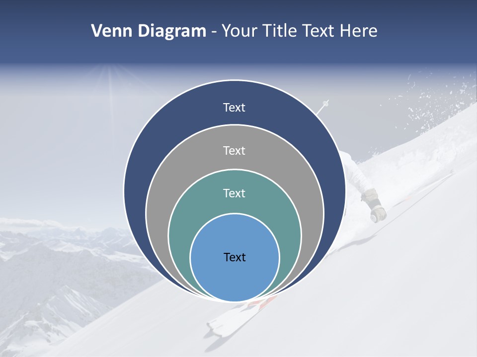 Skiing Schweiz Helmet PowerPoint Template