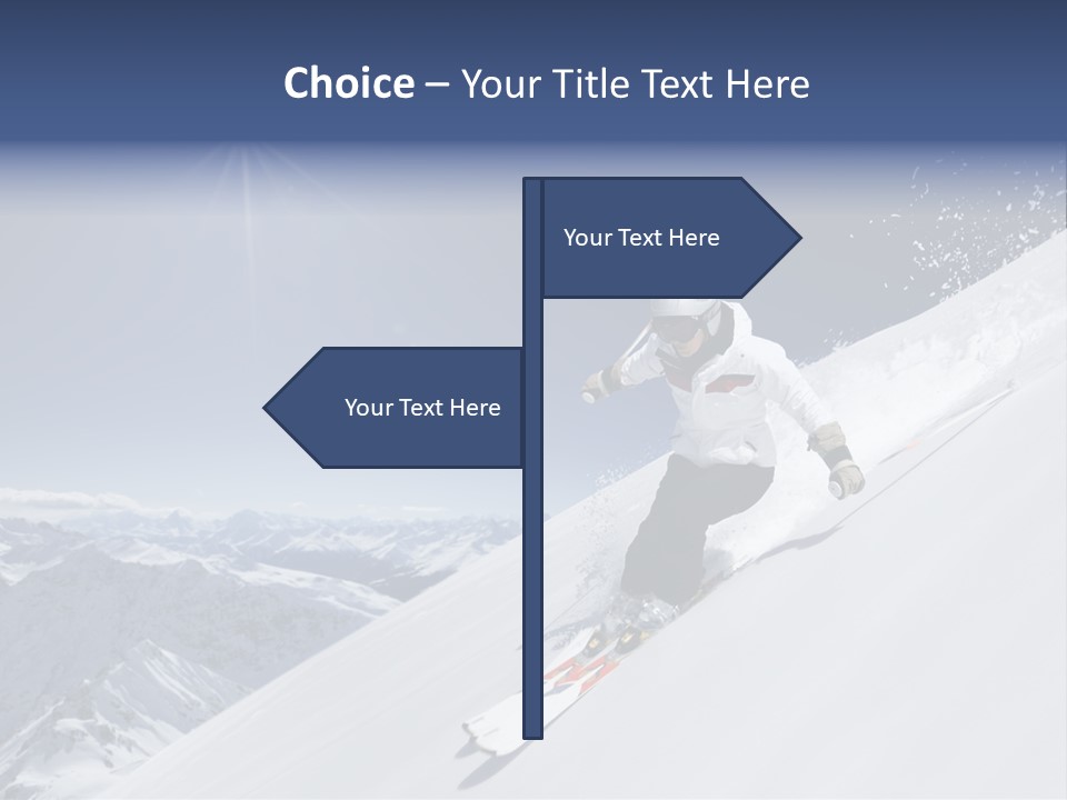 Skiing Schweiz Helmet PowerPoint Template