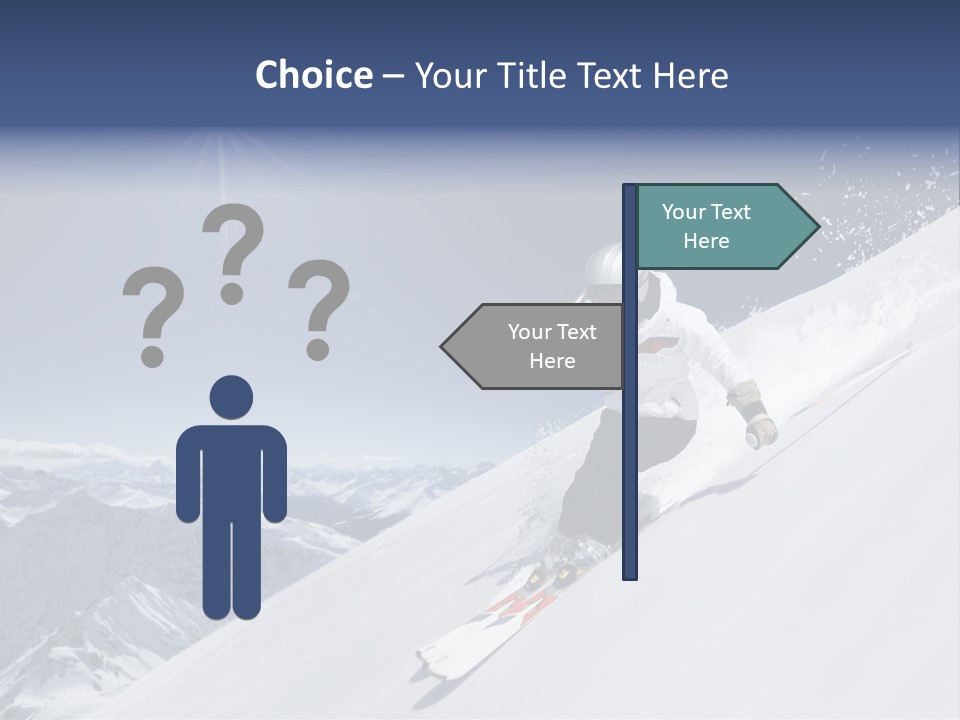 Skiing Schweiz Helmet PowerPoint Template