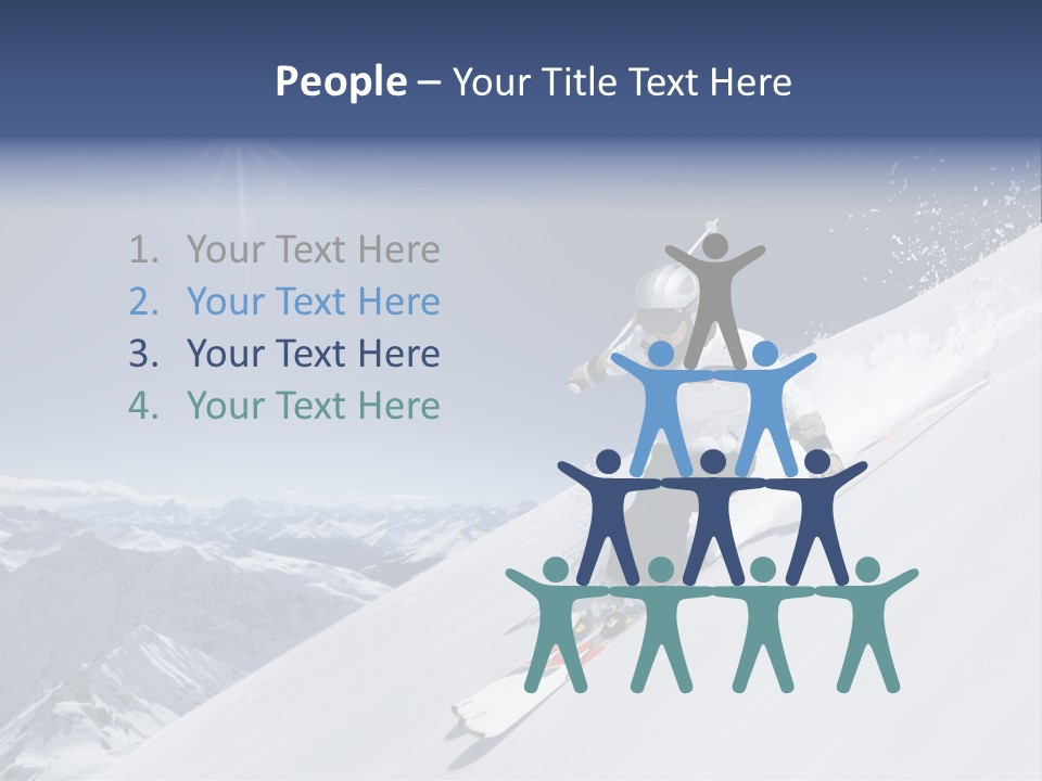 Skiing Schweiz Helmet PowerPoint Template