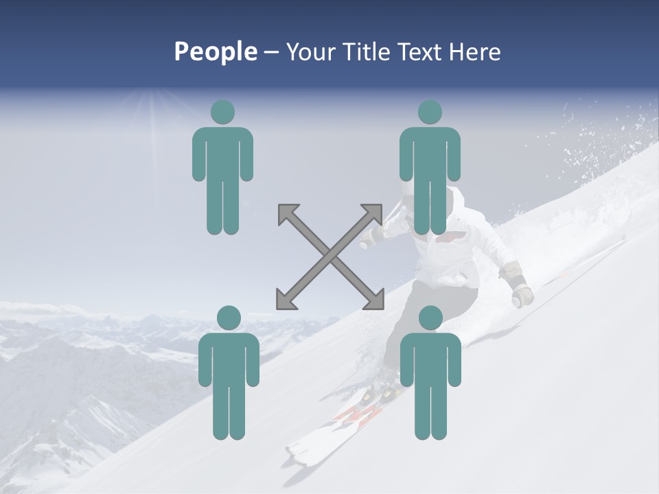 Skiing Schweiz Helmet PowerPoint Template