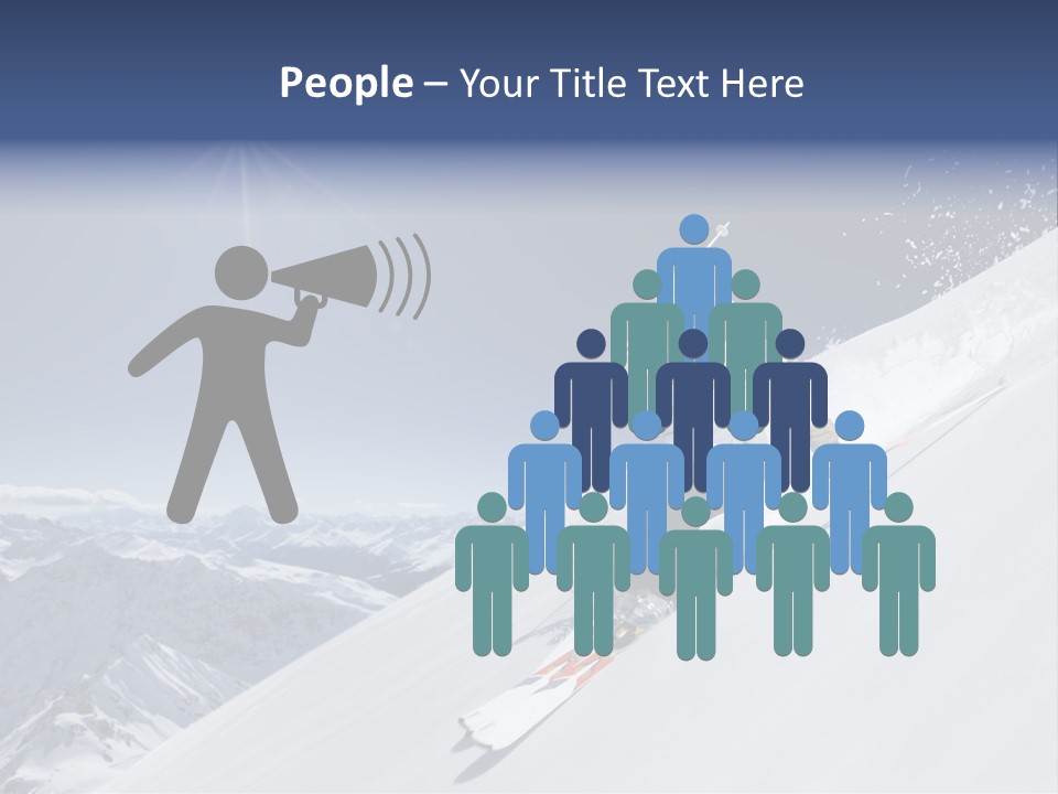 Skiing Schweiz Helmet PowerPoint Template