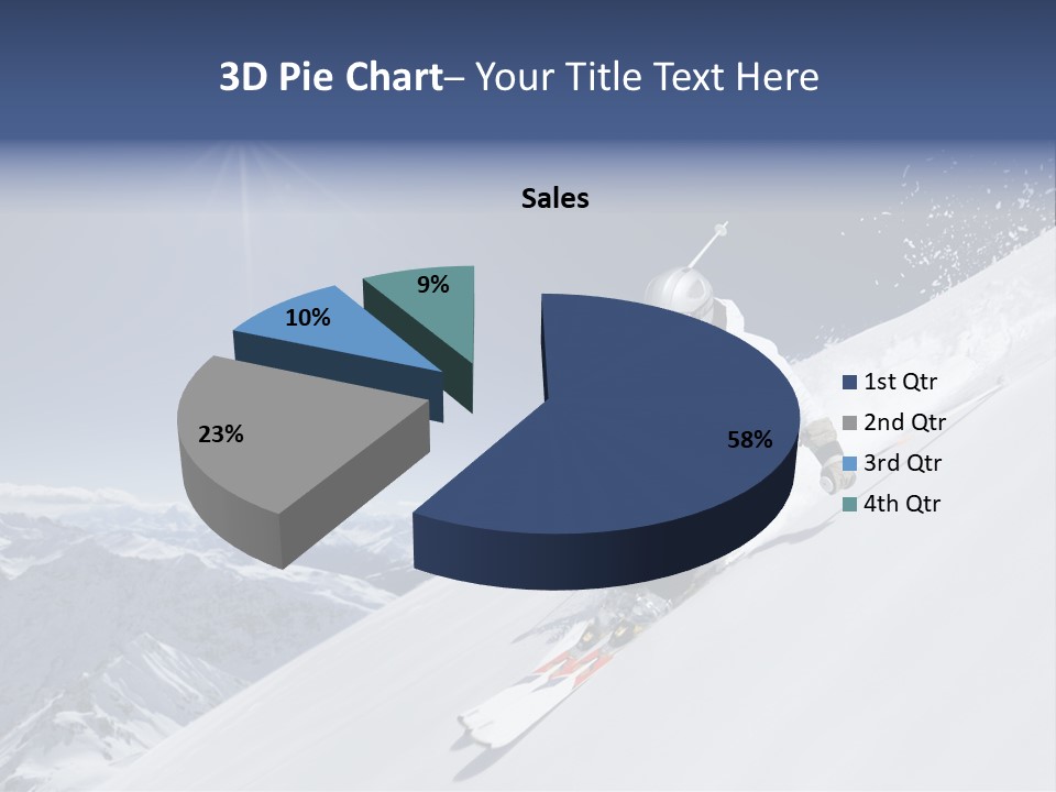Skiing Schweiz Helmet PowerPoint Template