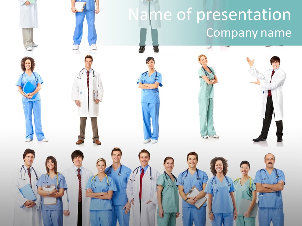 Worker Blue Young PowerPoint Template