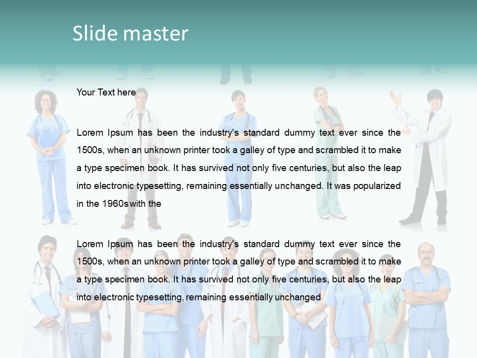 Worker Blue Young PowerPoint Template