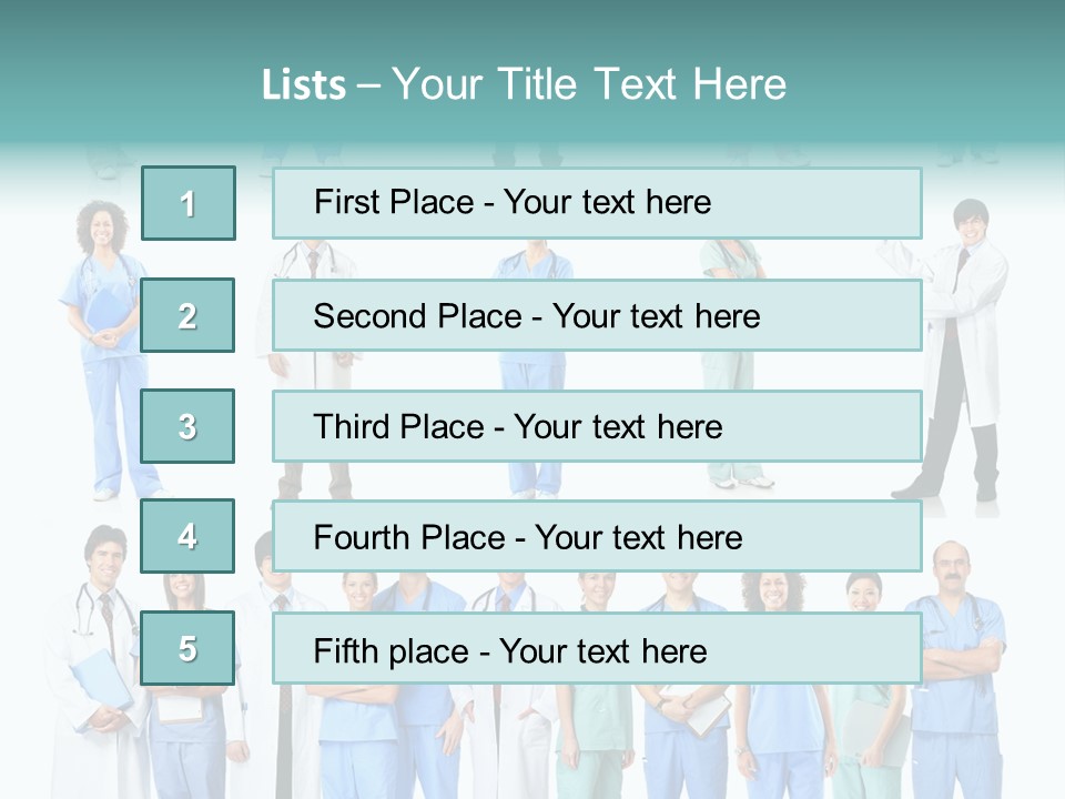 Worker Blue Young PowerPoint Template