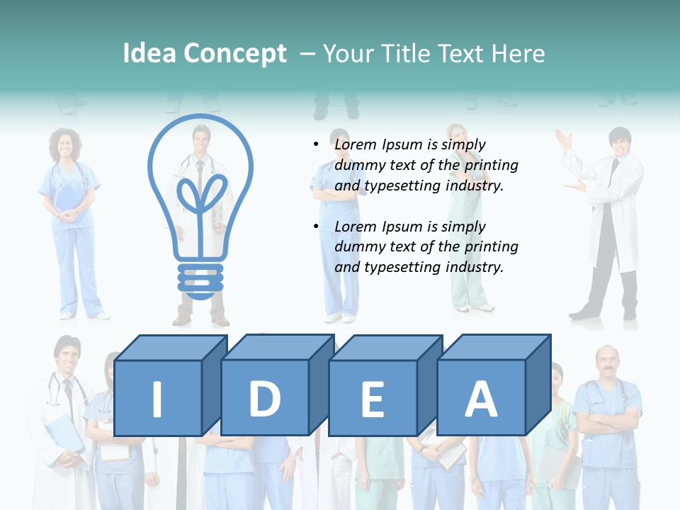 Worker Blue Young PowerPoint Template