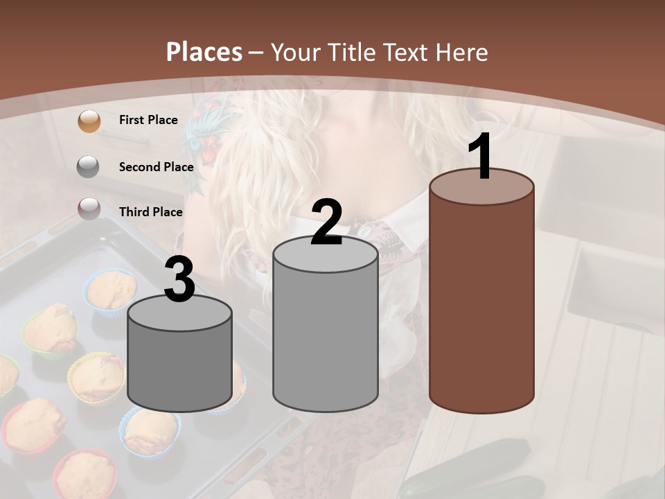Blonde Sexy Stove PowerPoint Template