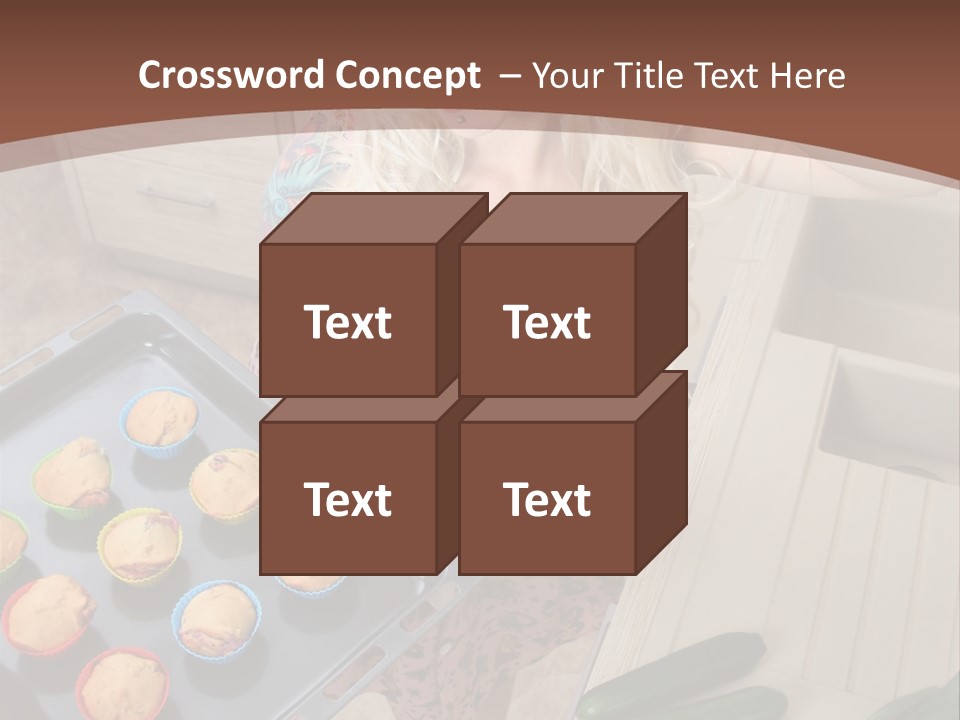 Blonde Sexy Stove PowerPoint Template