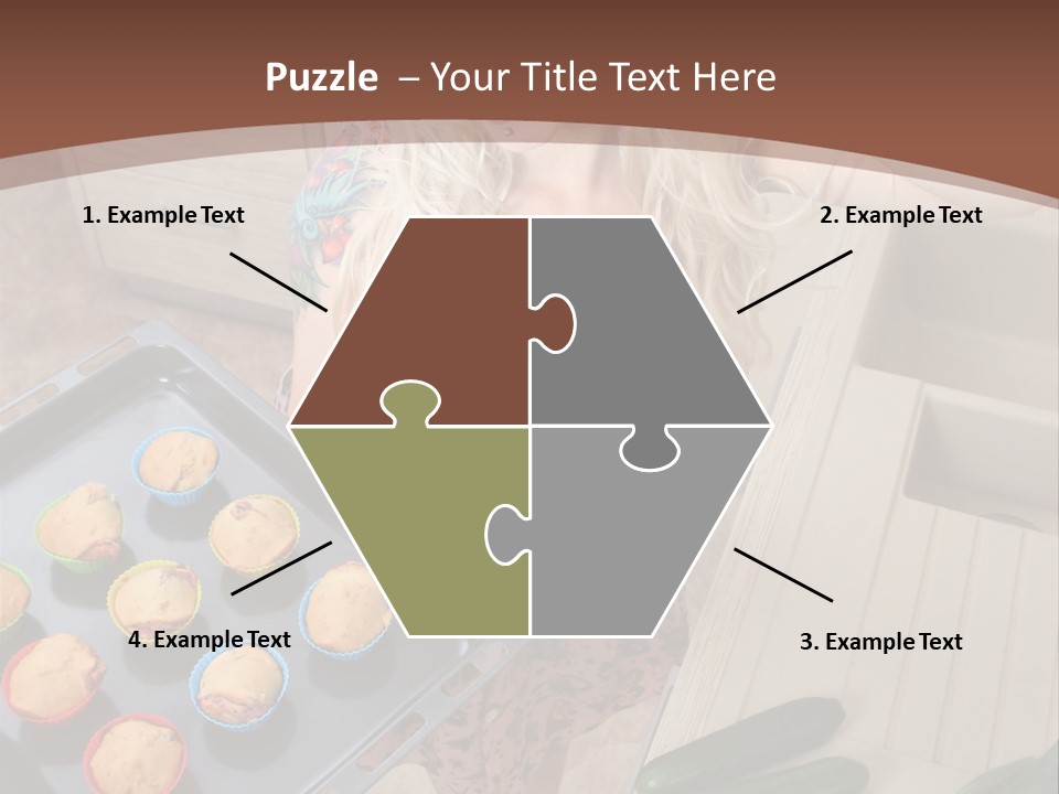 Blonde Sexy Stove PowerPoint Template