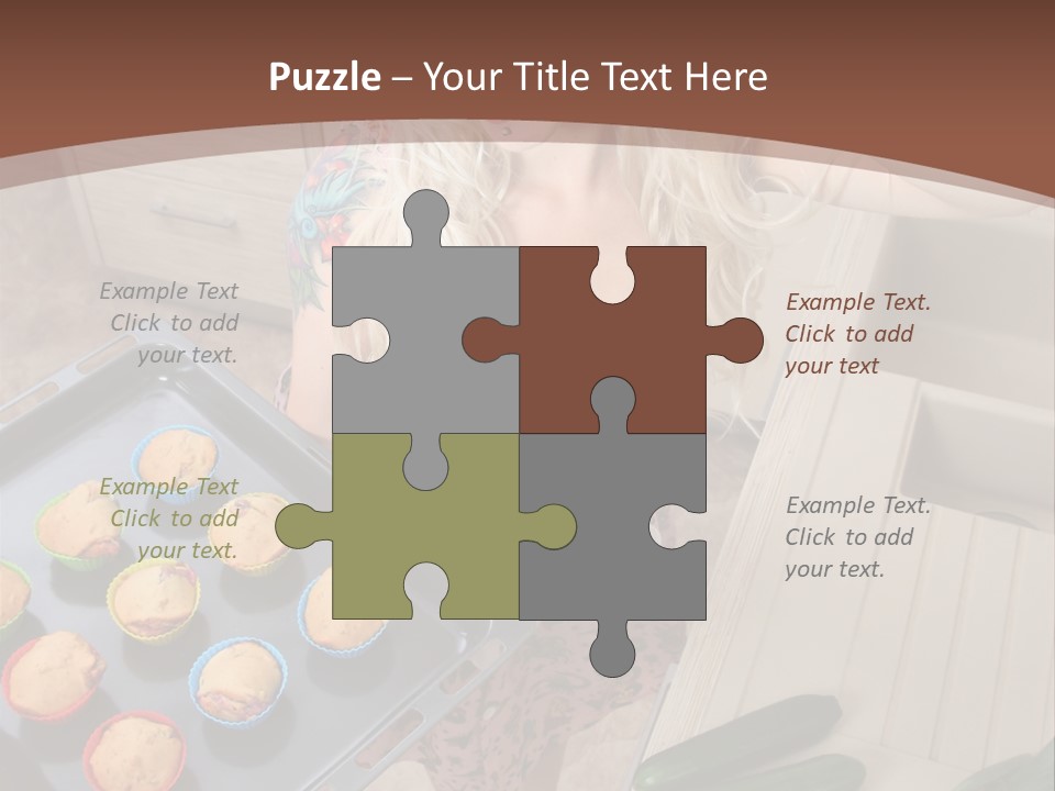 Blonde Sexy Stove PowerPoint Template