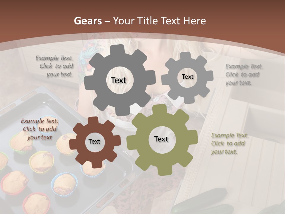 Blonde Sexy Stove PowerPoint Template