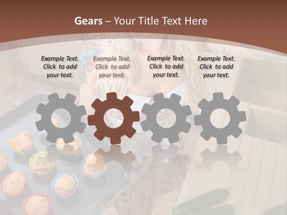 Blonde Sexy Stove PowerPoint Template