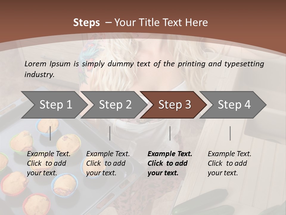 Blonde Sexy Stove PowerPoint Template