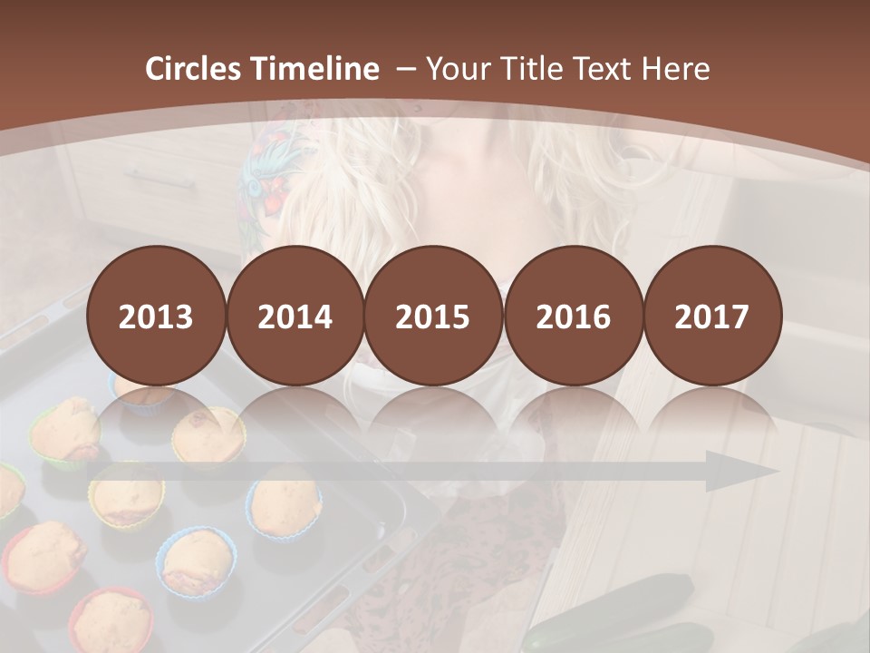 Blonde Sexy Stove PowerPoint Template