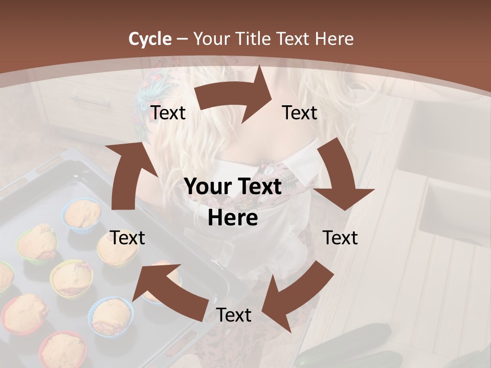 Blonde Sexy Stove PowerPoint Template