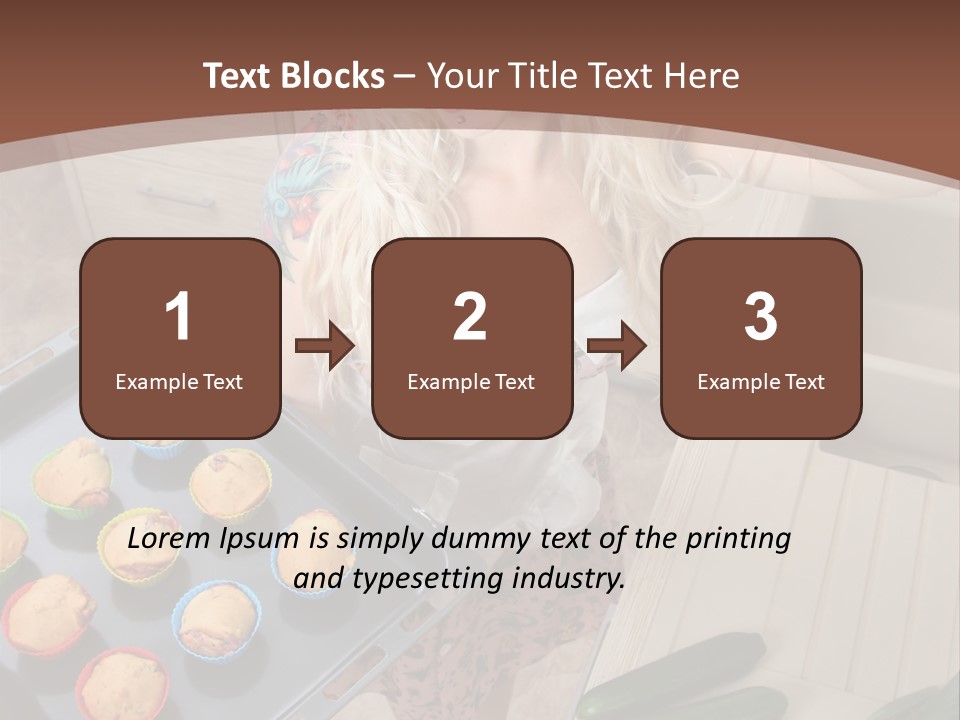 Blonde Sexy Stove PowerPoint Template